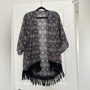 American Eagle Patterned Kimono / Beach Coverup XS/S